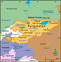 Map of Kyrgyzstan