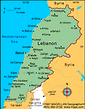 Map of Lebanon