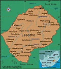 Map of Lesotho