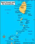 Map of St. Vincent and the Grenadines