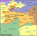 Map of Tajikistan