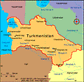 Map of Turkmenistan