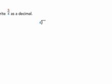 Writing Fractions as Decimals Using Division 