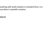 How to Express Small Numbers in Scientific Notation and Rewrite in Standard Form 