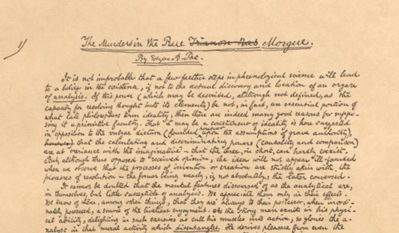 The first detective story, Edgar Allen Poe&#39;s Murders in the Rue Morgue was published.